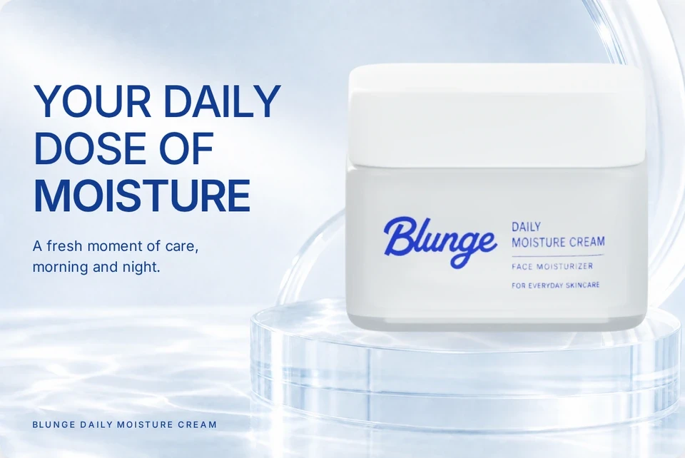 Your daily dose of moisture — the finished Moisture Cream sample ad on a bright background